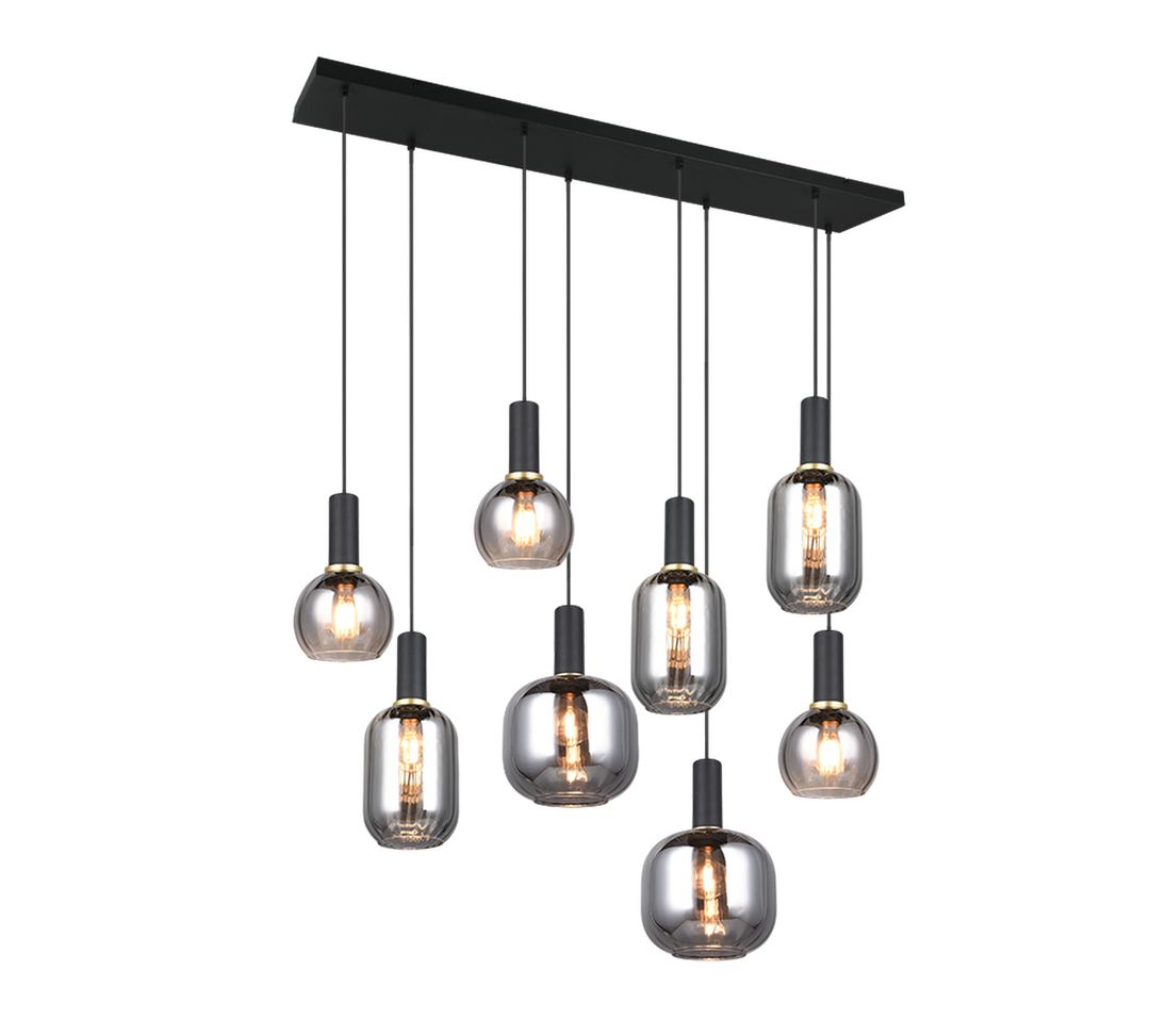 Diva takpendel 8-lys-Takpendler-Trio Lighting-Svart-Trl__319800832-Lightup.no