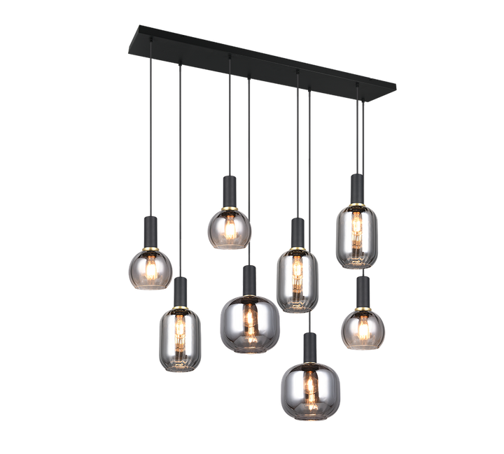 Diva takpendel 8-lys-Takpendler-Trio Lighting-Svart-Trl__319800832-Lightup.no