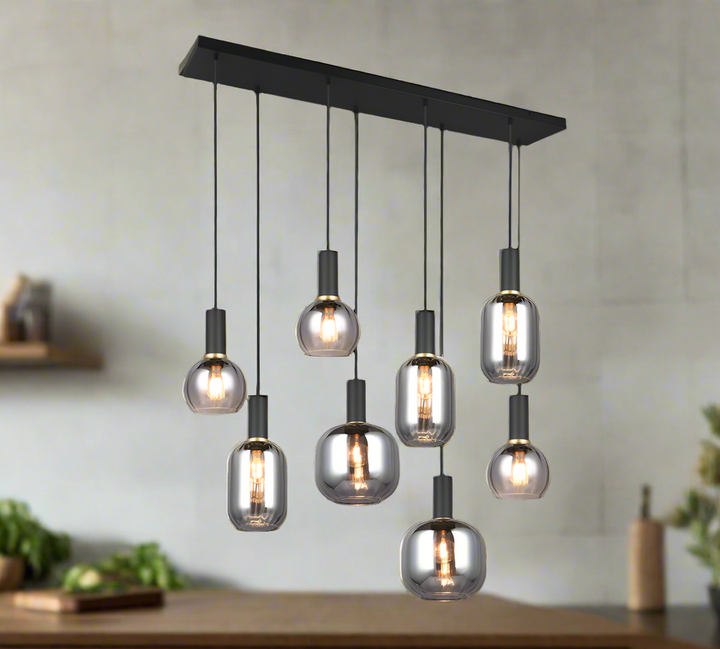 Diva takpendel 8-lys-Takpendler-Trio Lighting-Svart-Trl__319800832-Lightup.no