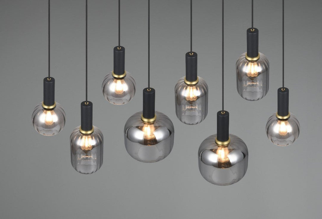 Diva takpendel 8-lys-Takpendler-Trio Lighting-Svart-Trl__319800832-Lightup.no
