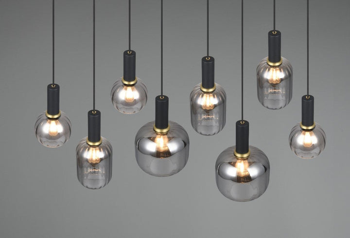 Diva takpendel 8-lys-Takpendler-Trio Lighting-Svart-Trl__319800832-Lightup.no