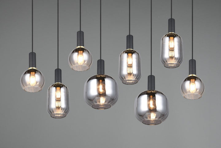 Diva takpendel 8-lys-Takpendler-Trio Lighting-Svart-Trl__319800832-Lightup.no