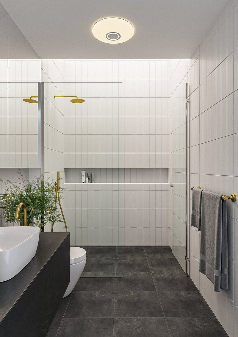 Djay smart color taklampe m/høyttaler IP44 21W - Hvit-Taklamper-Nordlux-2110886101-Lightup.no