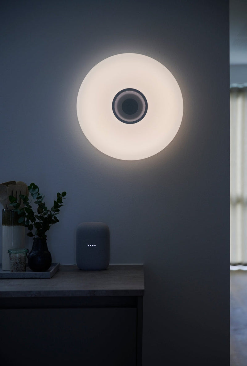 Djay smart color taklampe m/høyttaler IP44 21W - Hvit-Taklamper-Nordlux-2110886101-Lightup.no