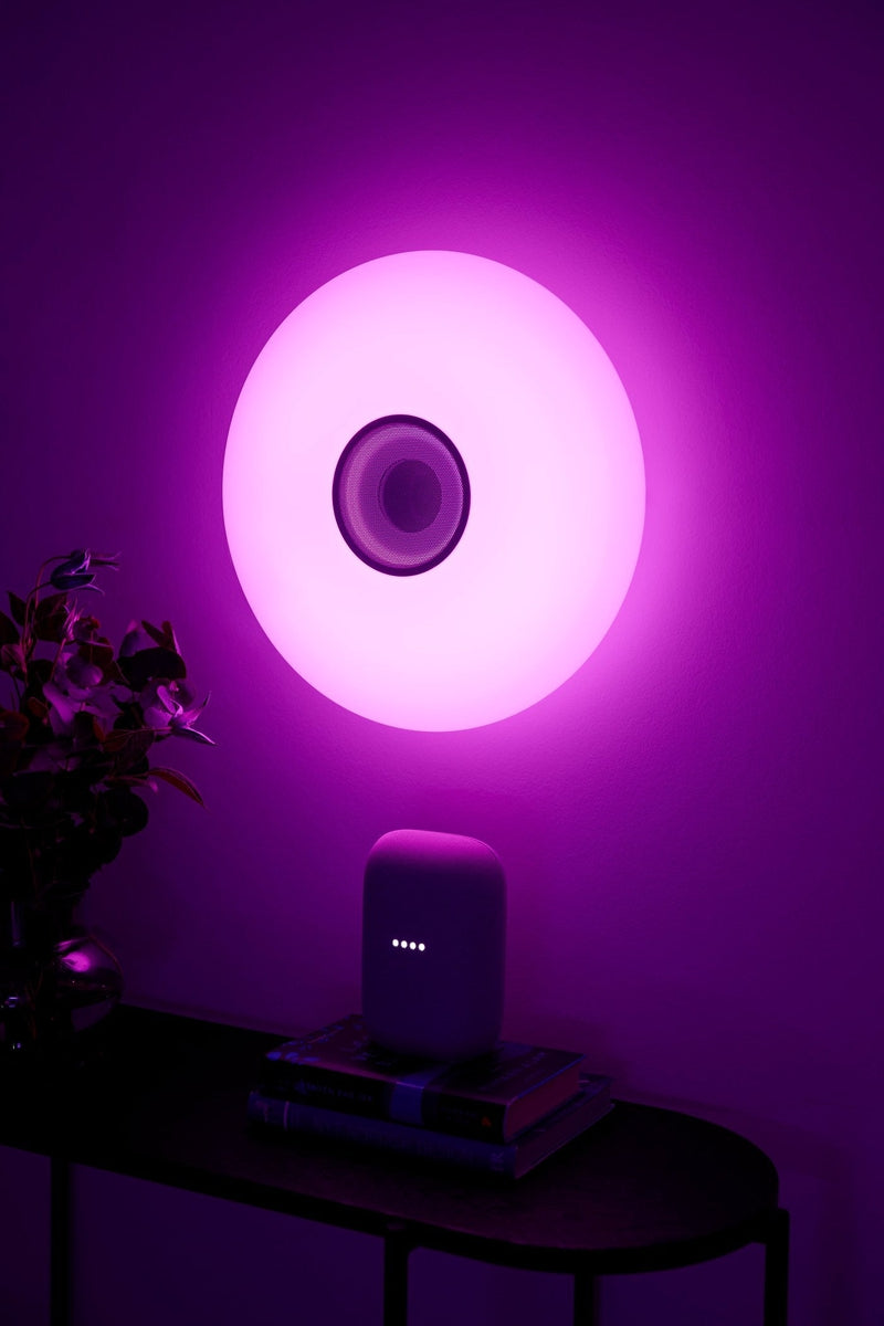 Djay smart color taklampe m/høyttaler IP44 21W - Hvit-Taklamper-Nordlux-2110886101-Lightup.no