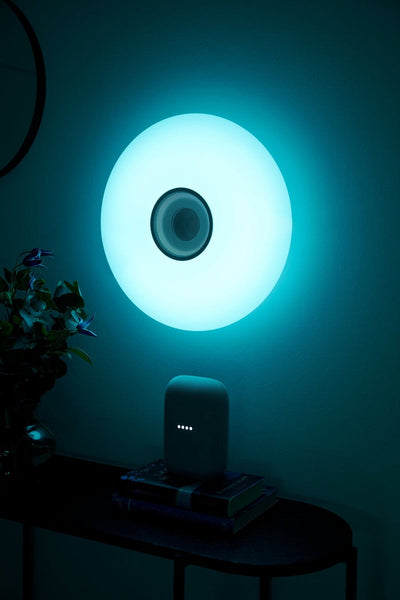 Djay smart color taklampe m/høyttaler IP44 21W - Hvit-Taklamper-Nordlux-2110886101-Lightup.no