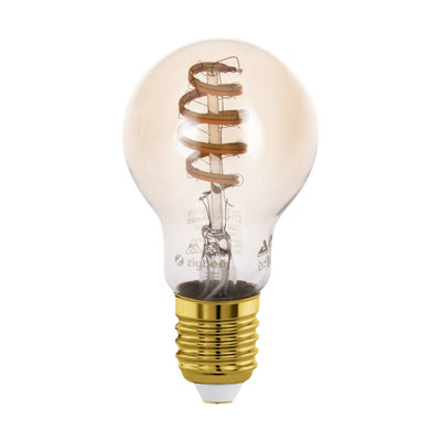 E27 A60 smart connect.z lyspære filament 4,9W 2200-6500K - Amber-Smartpærer E27-Eglo-12241-Lightup.no