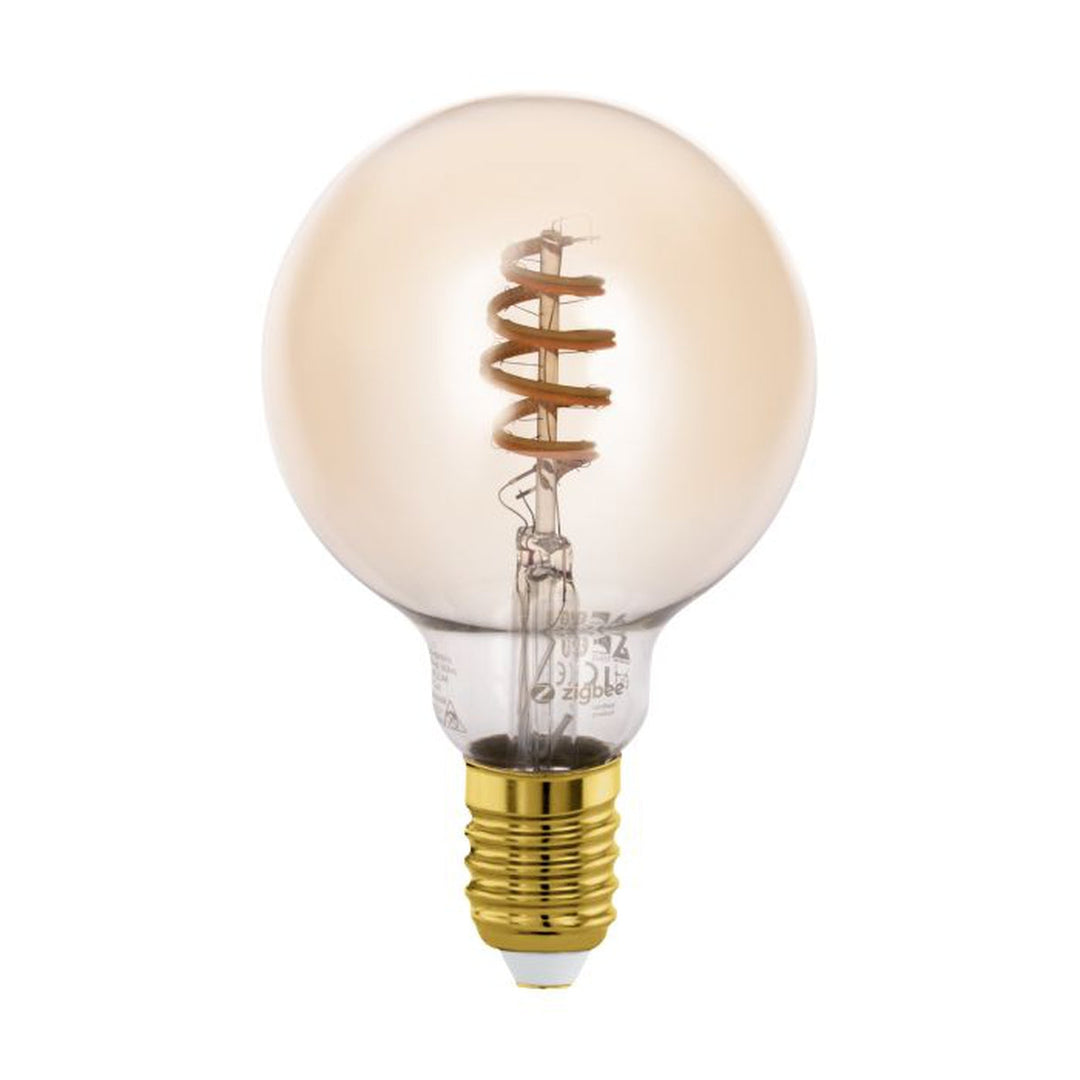 E27 G95 smart connect.z lyspære filament 4,9W 2200-6500K - Amber-Smartpærer E27-Eglo-12244-Lightup.no