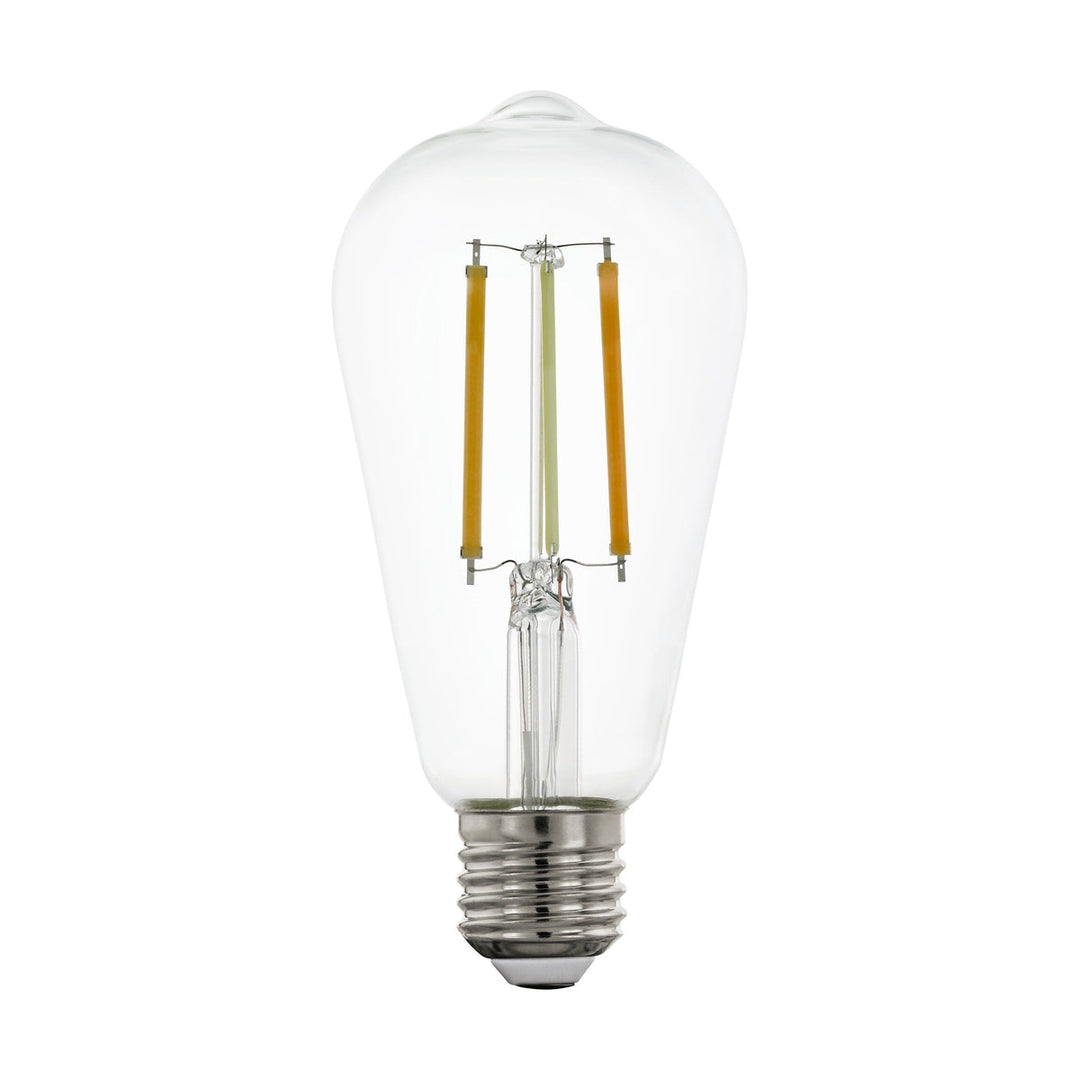 E27 ST64 smart connect.z lyspære filament 6W 2200-6500K - Klar-Smartpærer E27-Eglo-12236-Lightup.no