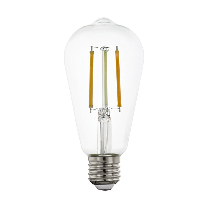 E27 ST64 smart connect.z lyspære filament 6W 2200-6500K - Klar-Smartpærer E27-Eglo-12236-Lightup.no