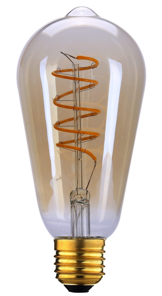 Edison lanterne amber spiral E27 6W LED - 3 step dim-LED-pære E27 sokkel-Ms - belysning-Røyk-9400801541-Lightup.no