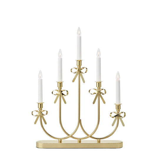 Eira adventsstake 5-lys-Julebelysning adventsstake-Marksløjd-Gullfarget-Mrk-706564-Lightup.no
