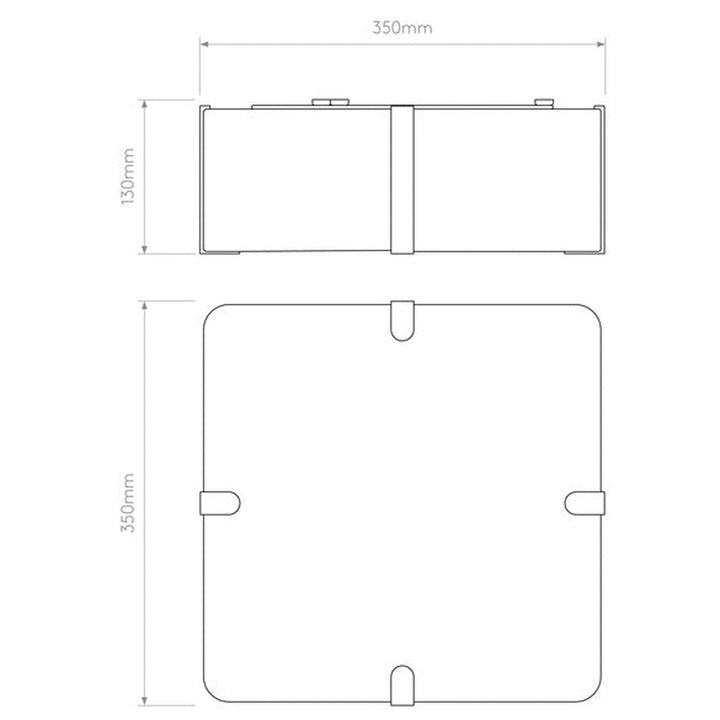 Elba Square 350 taklampe-Taklamper-Astro Lighting-Hvit-Asg__5042007+1462001-Lightup.no