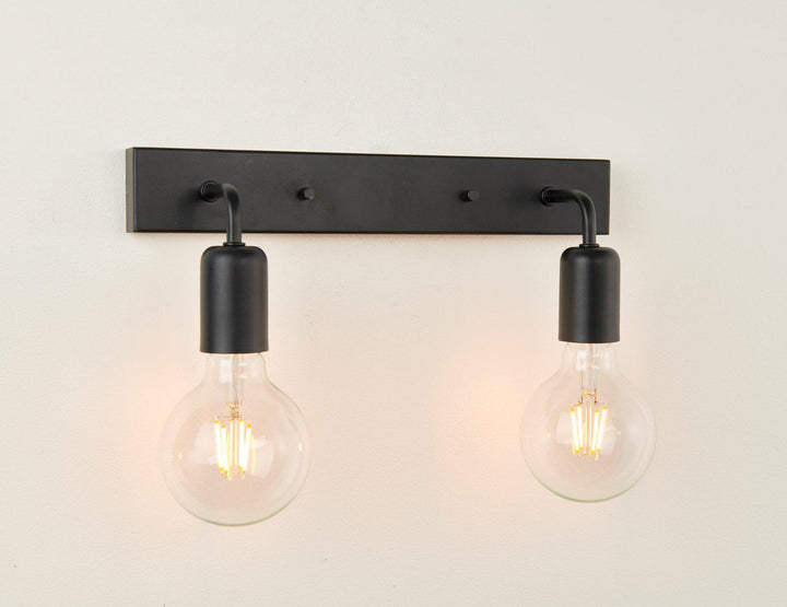 Eliott dobbel vegglampe IP21 - Svart-Vegglamper-Ms - belysning-Svart-9400408321-Lightup.no
