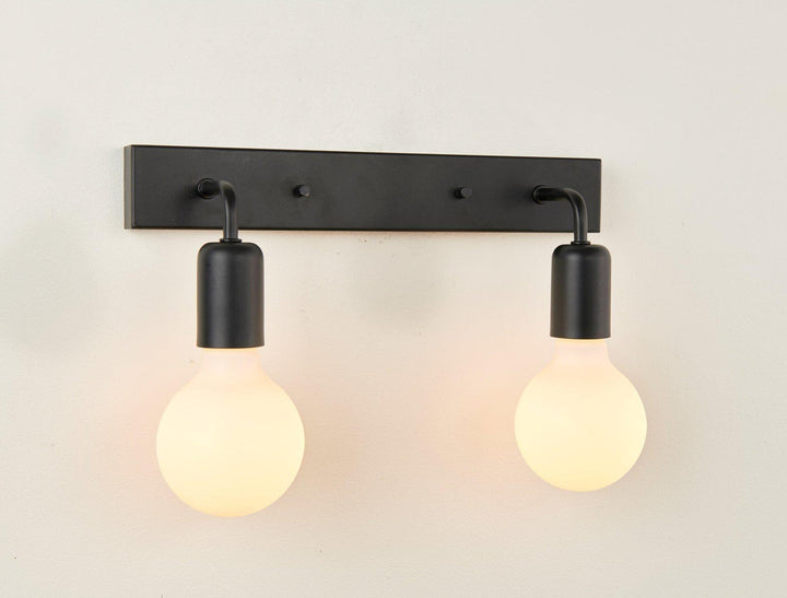 Eliott dobbel vegglampe IP21 - Svart-Vegglamper-Ms - belysning-Svart-9400408321-Lightup.no