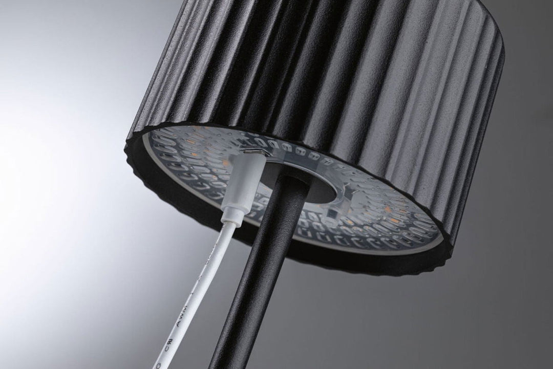 Else bordlampe oppladbar via USB eller solcelle 2700 Kelvin IP44-Bordlamper-Paulmann-Svart-Pl-94878-Lightup.no