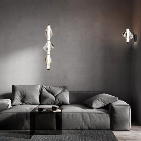 Elva takpendel 18 cm 22W 3000 Kelvin-Takpendler-TK Lighting-Svart / Røykfarget-TK-18215-Lightup.no