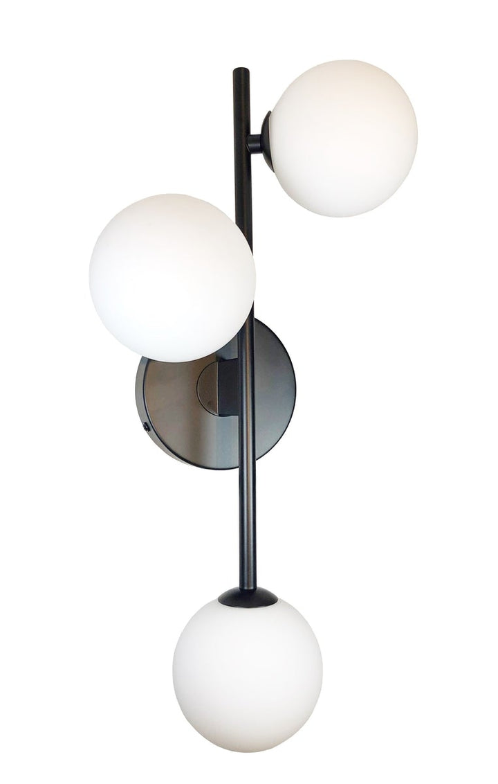 Emrik vegg/tak lampe - Svart/Opal-Taklamper-NorDesign-Svart / Opal-63100506-Lightup.no