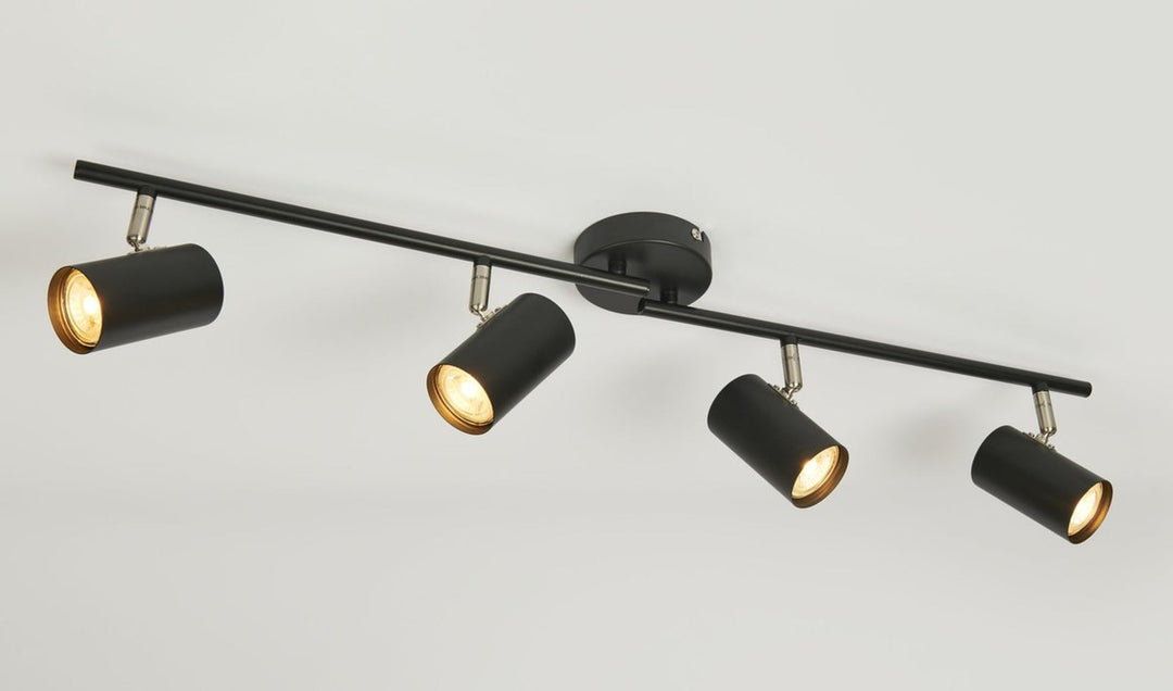 Era taklampe med 4 spotter - Svart-Taklamper-Ms - belysning-Svart-9400918221-Lightup.no