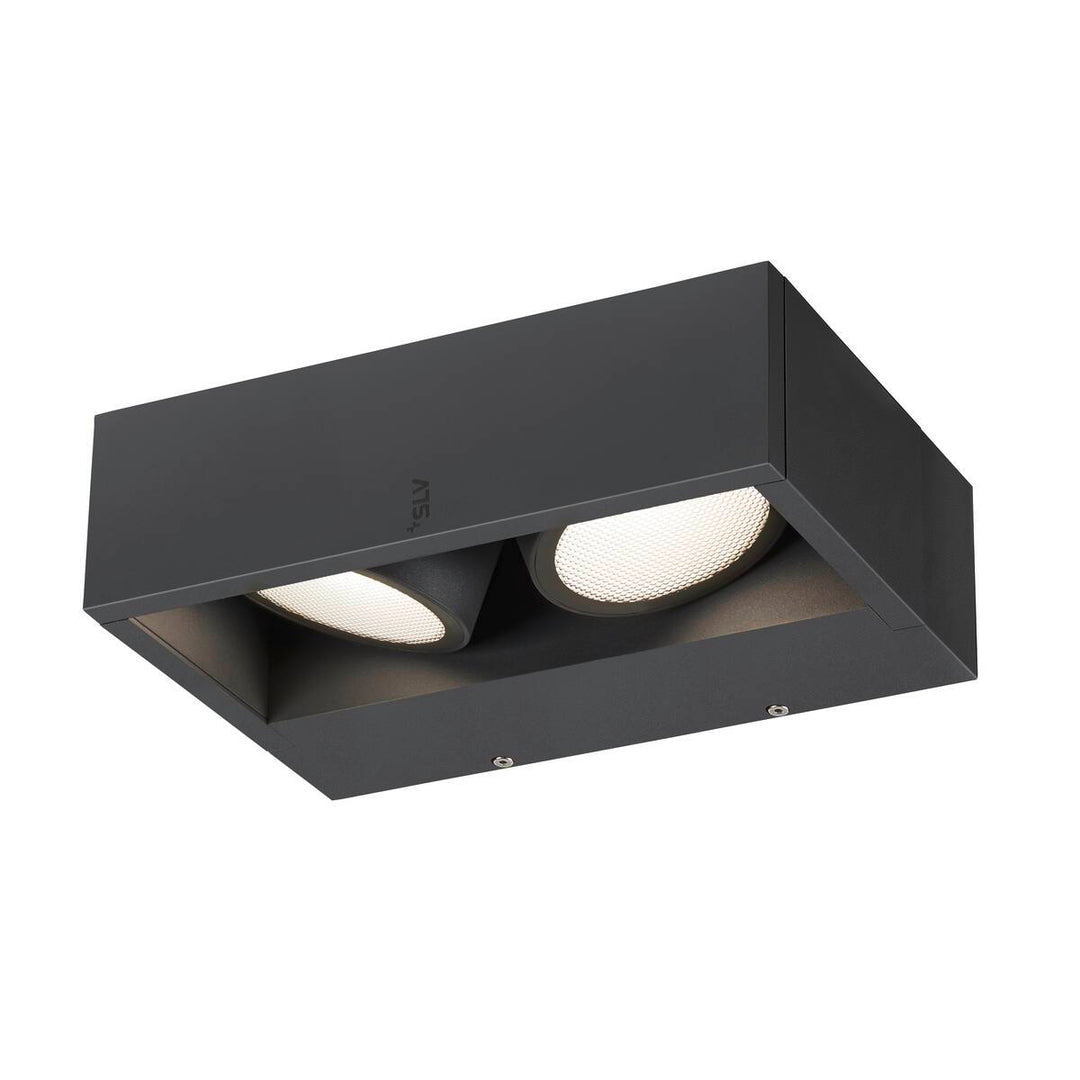 Eskina frame dobbel vegglampe utendørs 27W 3000/4000 Kelvin IP65-Utebelysning vegg opp og ned-Slv-Antrasitt-slv-1006314-Lightup.no