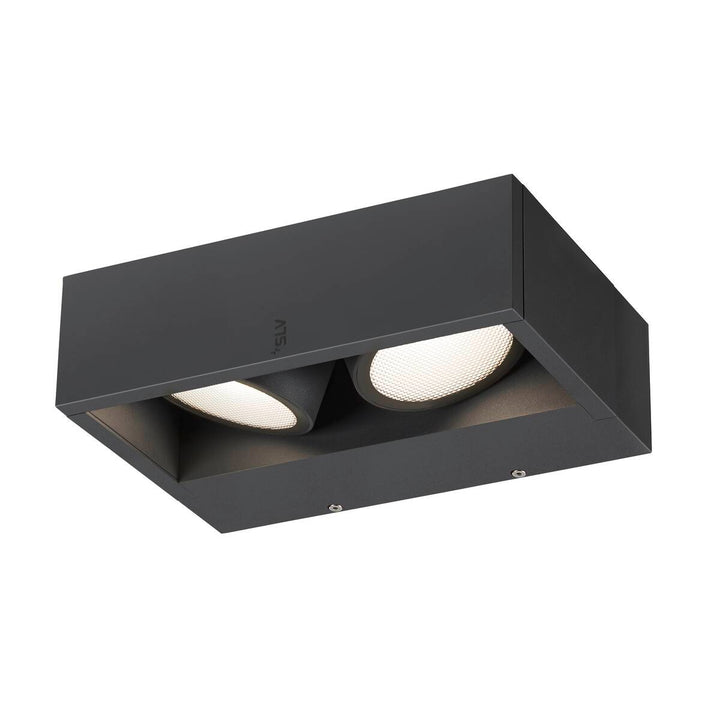 Eskina frame dobbel vegglampe utendørs 27W 3000/4000 Kelvin IP65-Utebelysning vegg opp og ned-Slv-Antrasitt-slv-1006314-Lightup.no