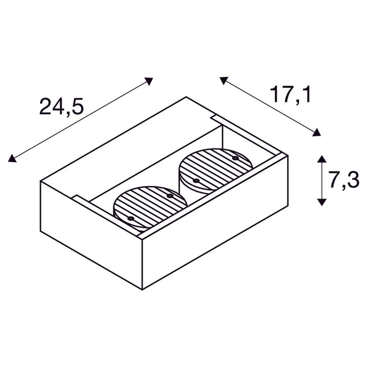 Eskina frame dobbel vegglampe utendørs 27W 3000/4000 Kelvin IP65-Utebelysning vegg opp og ned-Slv-Antrasitt-slv-1006314-Lightup.no