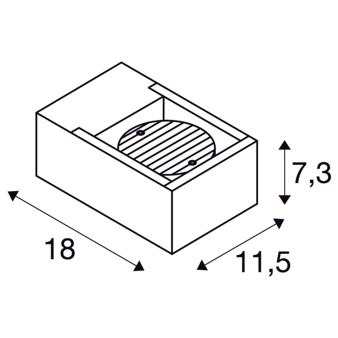 Eskina frame vegglampe utendørs 15W 3000/4000 Kelvin IP65 - dimbar-Utebelysning vegg opp og ned-Slv-Antrasitt-slv-1004747-Lightup.no