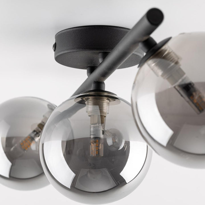 Estera taklampe 3-lys-Taklamper-TK Lighting-Røykfarget-TK-6855-Lightup.no