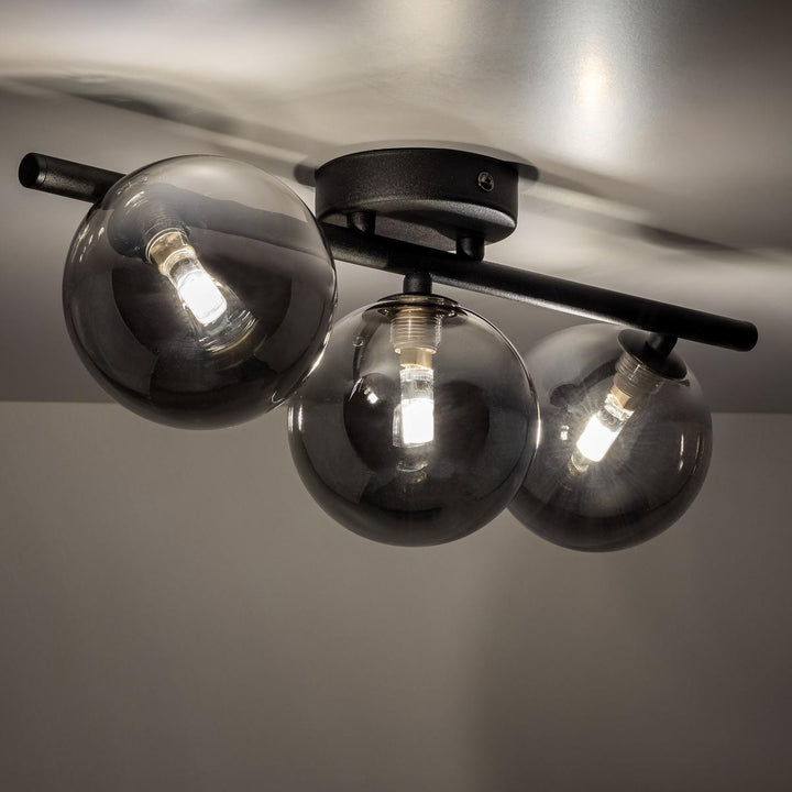 Estera taklampe 3-lys-Taklamper-TK Lighting-Røykfarget-TK-6855-Lightup.no