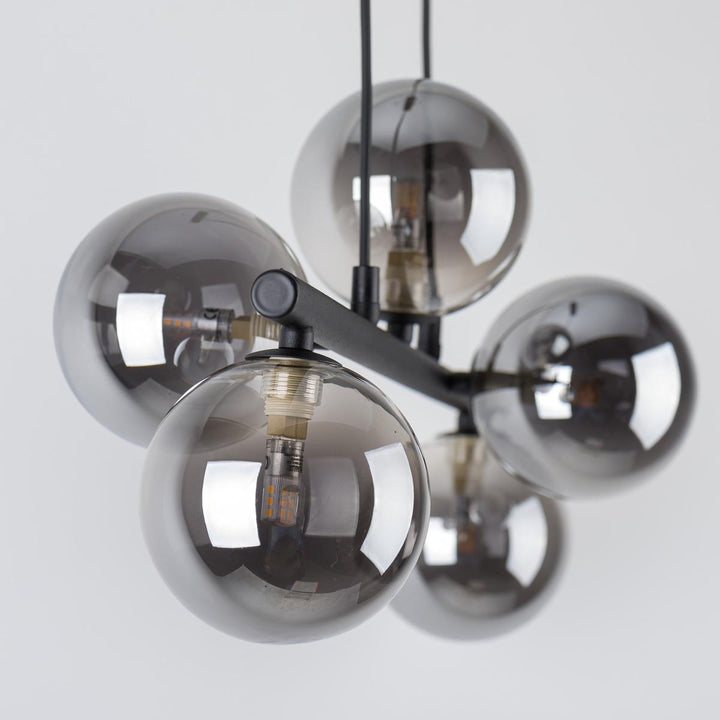 Estera takpendel 5-lys-Takpendler-TK Lighting-Røykfarget-TK-6707-Lightup.no