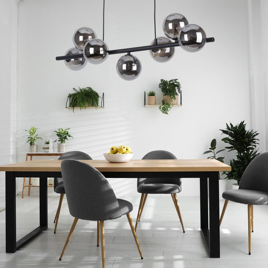 Estera takpendel 7-lys-Takpendler-TK Lighting-Røykfarget-TK-5666-Lightup.no