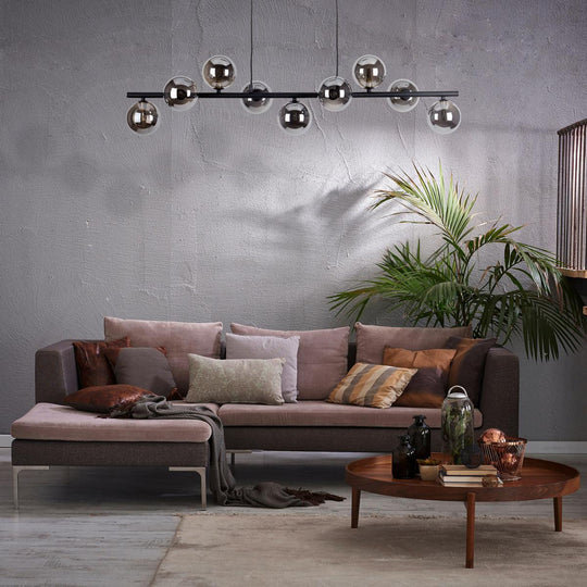 Estera takpendel 9-lys-Takpendler-TK Lighting-Røykfarget-TK-5667-Lightup.no