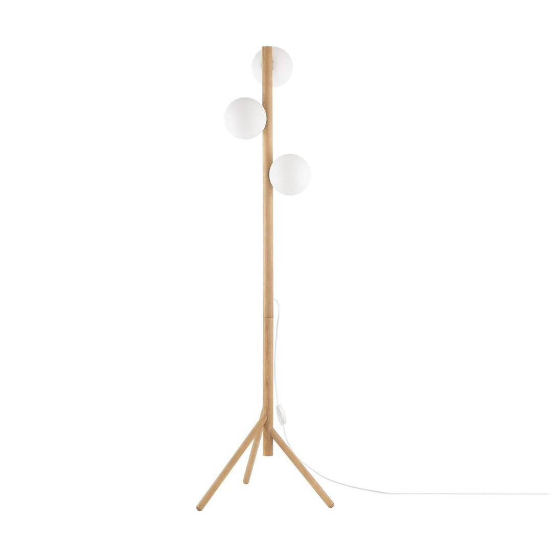 Estera wood gulvlampe 3-lys-Gulvlamper-TK Lighting-Natur / Opal-TK-5809-Lightup.no