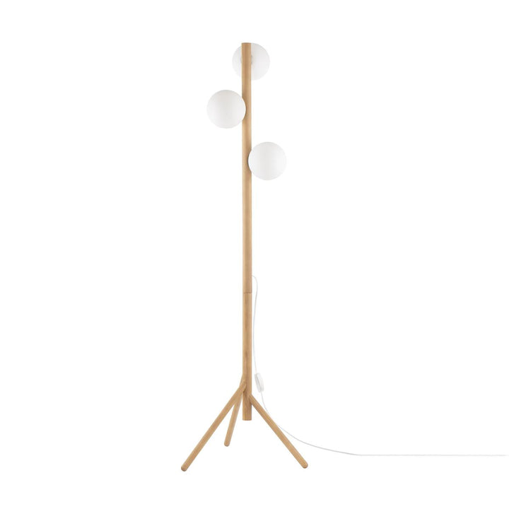 Estera wood gulvlampe 3-lys-Gulvlamper-TK Lighting-Natur / Opal-TK-5809-Lightup.no