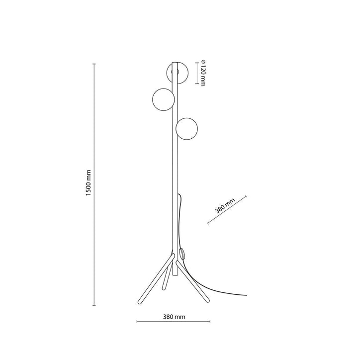 Estera wood gulvlampe 3-lys-Gulvlamper-TK Lighting-Natur / Opal-TK-5809-Lightup.no