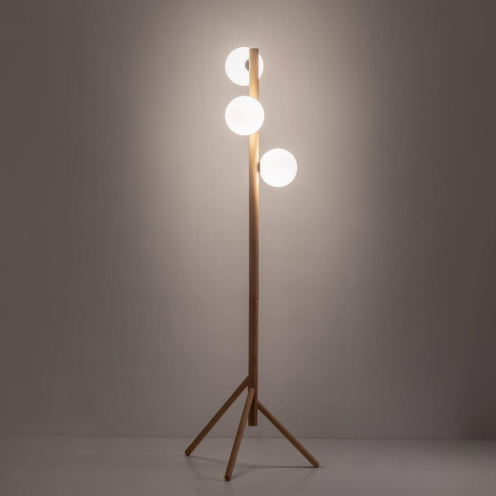 Estera wood gulvlampe 3-lys-Gulvlamper-TK Lighting-Natur / Opal-TK-5809-Lightup.no