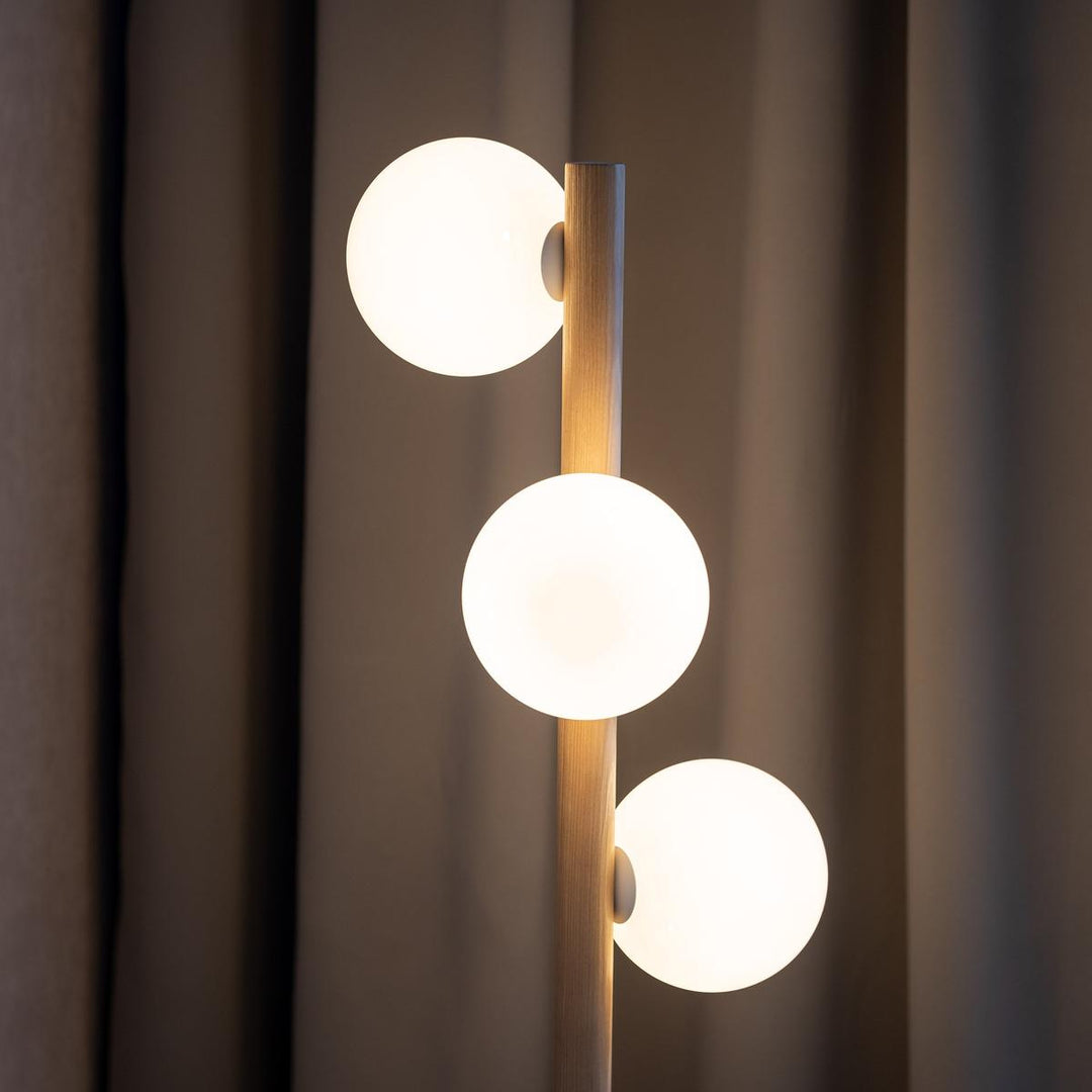 Estera wood gulvlampe 3-lys-Gulvlamper-TK Lighting-Natur / Opal-TK-5809-Lightup.no