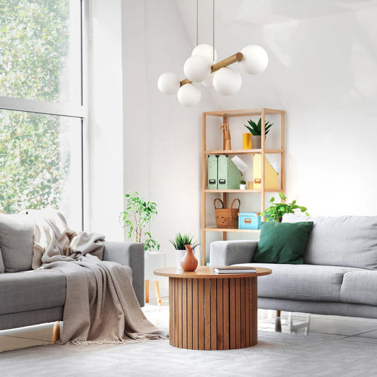 Estera wood takpendel 7-lys-Takpendler-TK Lighting-Natur / Opal-TK-5905-Lightup.no