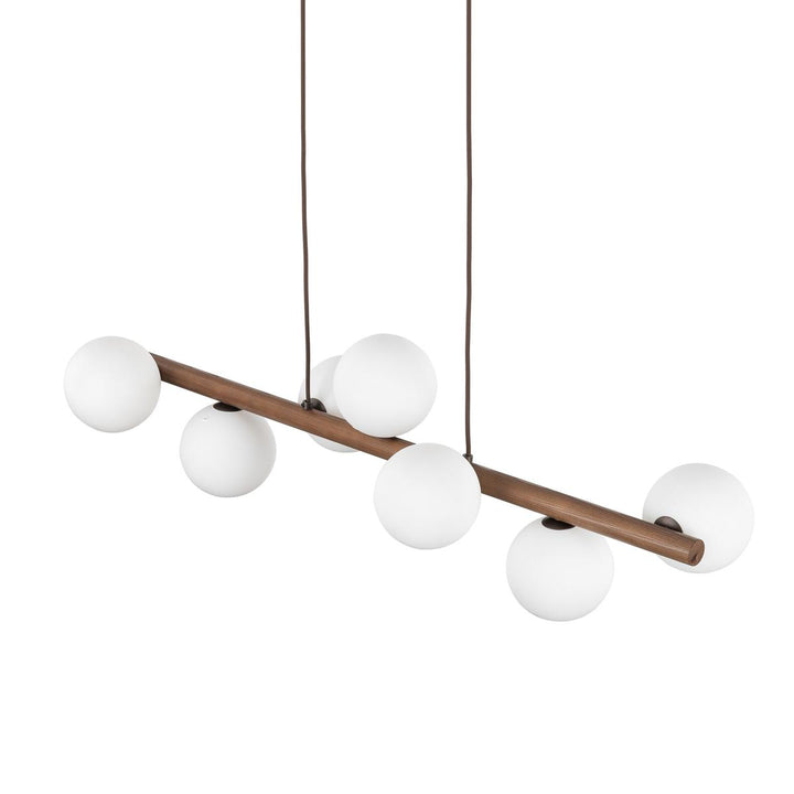 Estera wood takpendel 7-lys-Takpendler-TK Lighting-Natur / Opal-TK-5905-Lightup.no