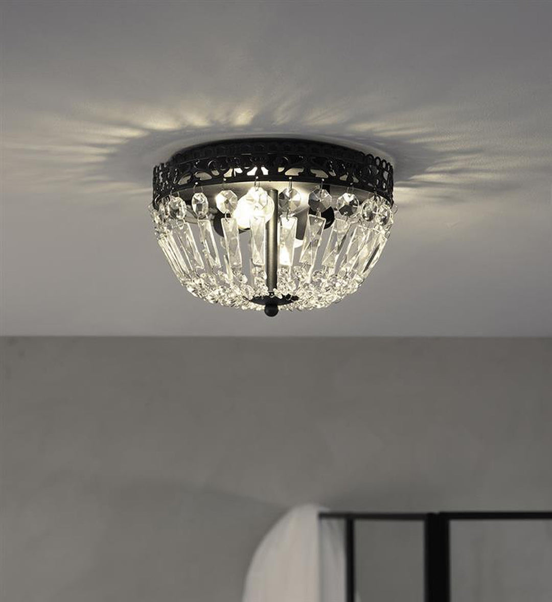 Etienne taklampe 25 cm - Svart/Klar - Svart / Krystall-Taklamper-Marksløjd-Svart / Krystall-Mrk-108598-Lightup.no