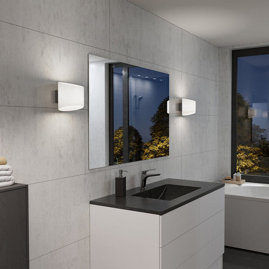 Evoke vegglampe IP44-Vegglamper-Herstal-Opal / Antrasitt-HB5622054389-Lightup.no