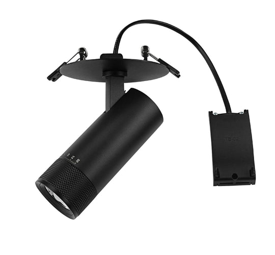 Ezra Zoom Recessed takspot 8W 2700 Kelvin 20-60 grader lysspredning - Dimbar-Downlight 230V-NorDesign-Svart-168080215-Lightup.no