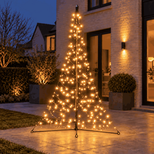 Fairybell 2 meter med flyttbar stang 256 LED-Lys - Premium-Julebelysning juletrelys ute-Fairybell-Varm hvit / Flerfarget-FAS020256L-Lightup.no