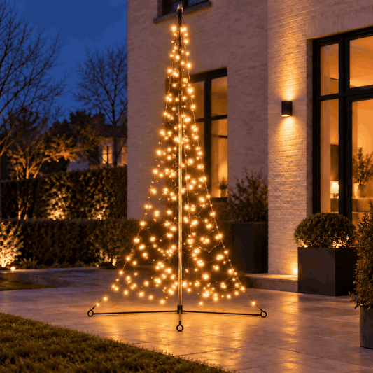 Fairybell 3 meter med flyttbar stang 320 LED-Lys - Premium-Julebelysning juletrelys ute-Fairybell-Varm hvit / Flerfarget-FAS030320L-Lightup.no