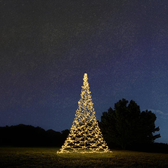 Fairybell 6 meter flaggstang belysning 1200 LED-Lys - Standard-Julebelysning juletrelys ute-Fairybell-Varm hvit-FA061200W-Lightup.no