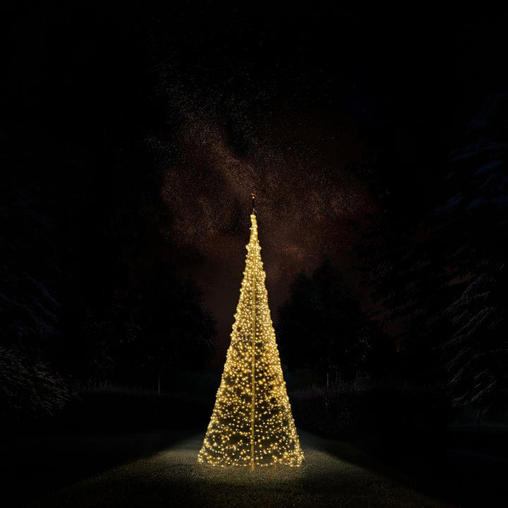 Fairybell 6 meter flaggstang belysning 2048 LED-Lys - Premium-Julebelysning juletrelys ute-Fairybell-Varm hvit / Flerfarget-FA062048L-Lightup.no