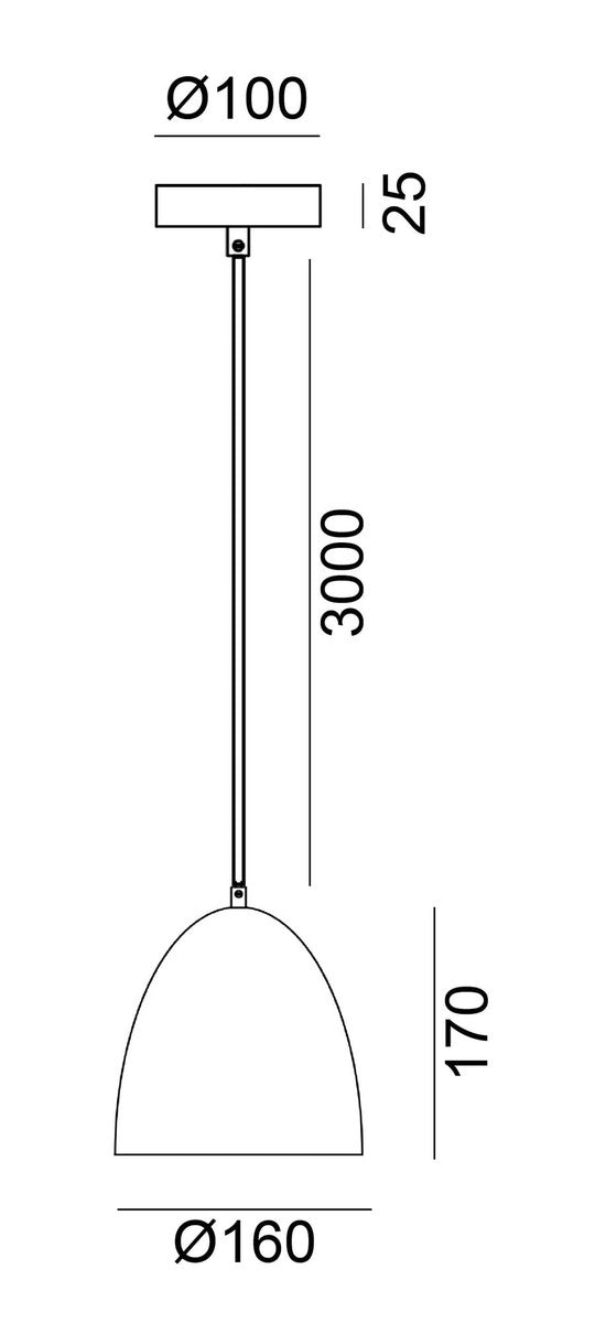 Fiola takpendel 16 cm-Takpendler-NorDesign-Svart / Gullfarget-101301605-Lightup.no