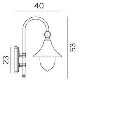 Firenze 800-Utebelysning vegg klassisk-Norlys-Svart-3101721-Lightup.no
