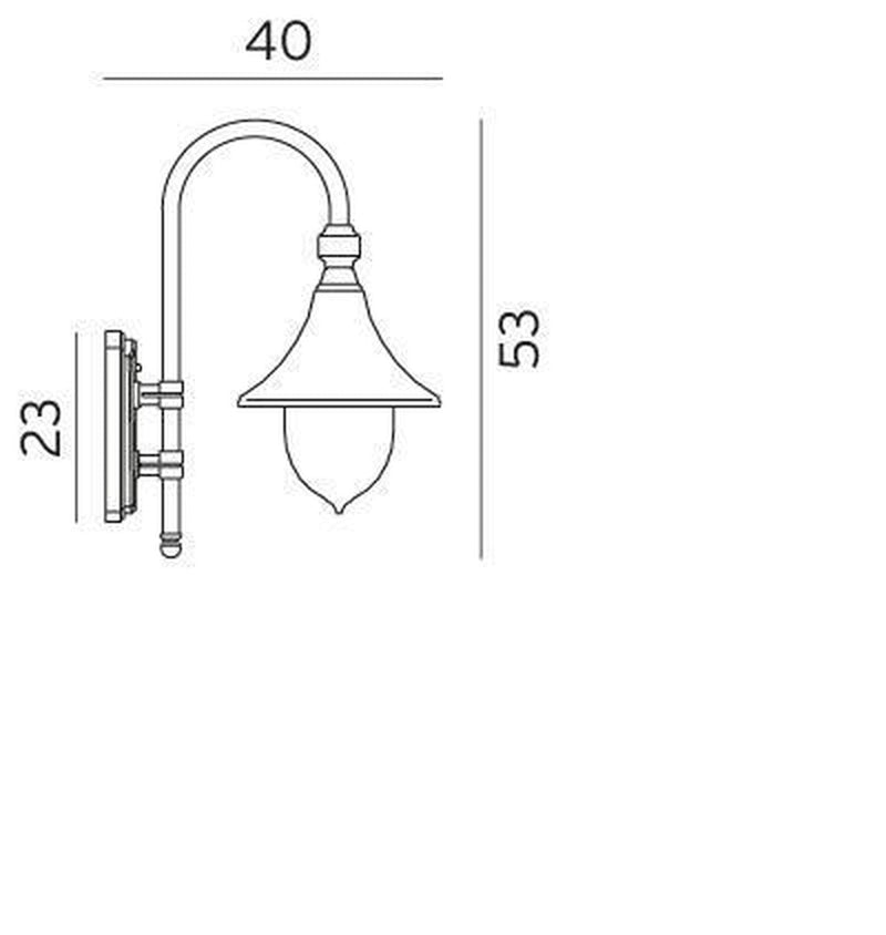 Firenze 800-Utebelysning vegg klassisk-Norlys-Svart-3101721-Lightup.no