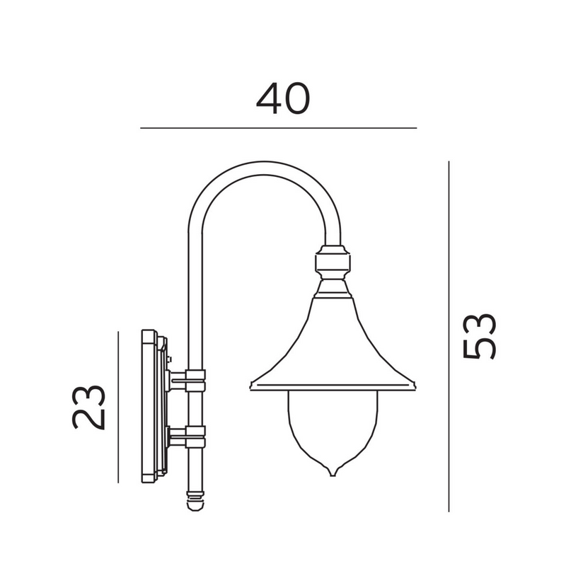 Firenze 800-Utebelysning vegg klassisk-Norlys-Svart-3101721-Lightup.no